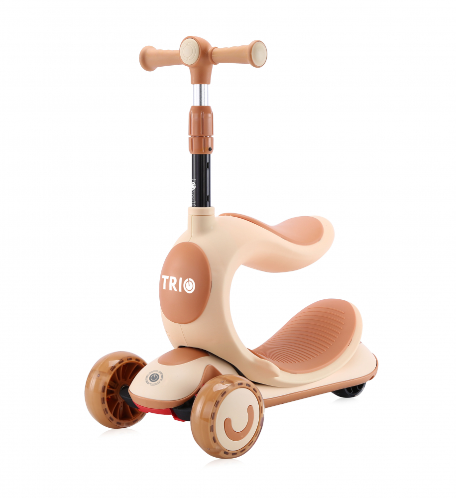 Trotineta Lorelli Trio Beige Pliabilă 3 ani+ - imagine 4