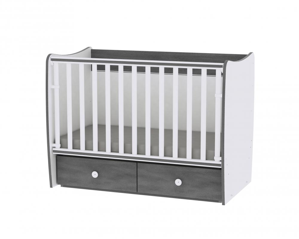 Patut Transformabil Lorelli Matrix, White Vintage Grey