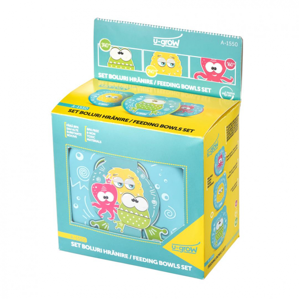 Set 3 boluri U-Grow 160-340 ml