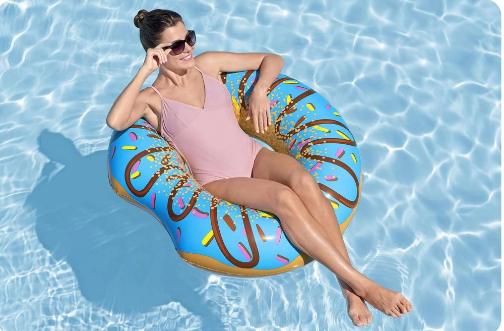 Colac Gonflabil Bestway Donut Albastru, 107cm - imagine 4