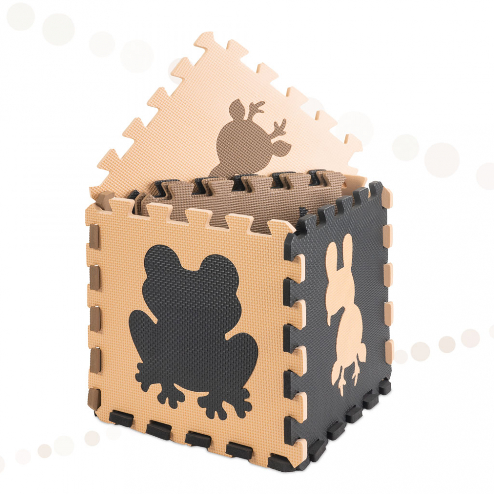 Covoras Puzzle Ikonka 9 piese | Joc Educativ Sigur - imagine 4