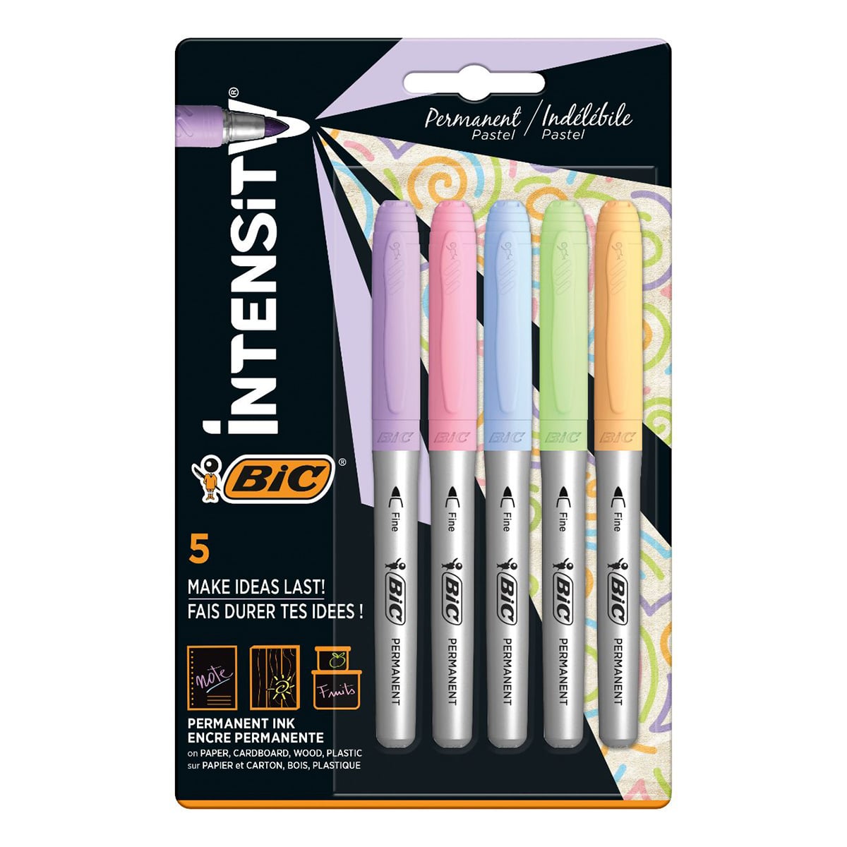Set Markere Bic Pastel, 5 Culori