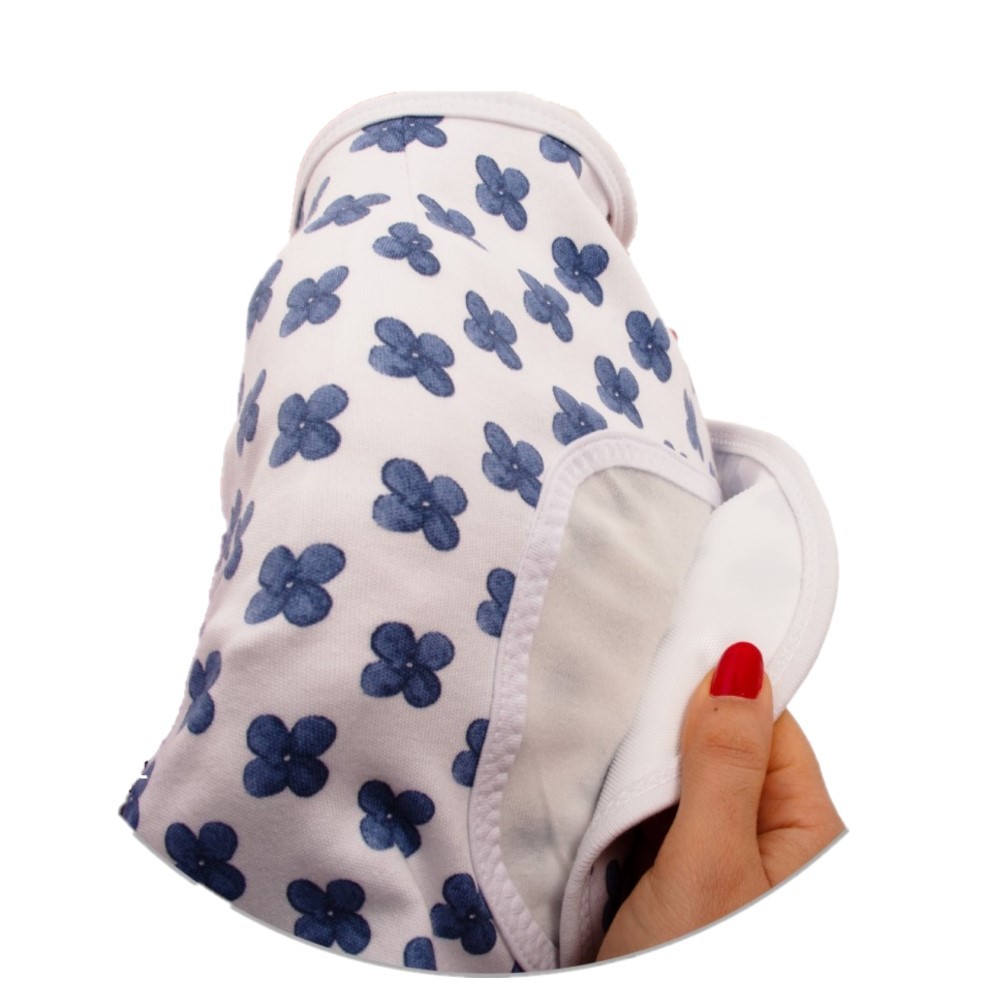 Paturica infasat Sevibebe Blue Flower Bumbac - imagine 2