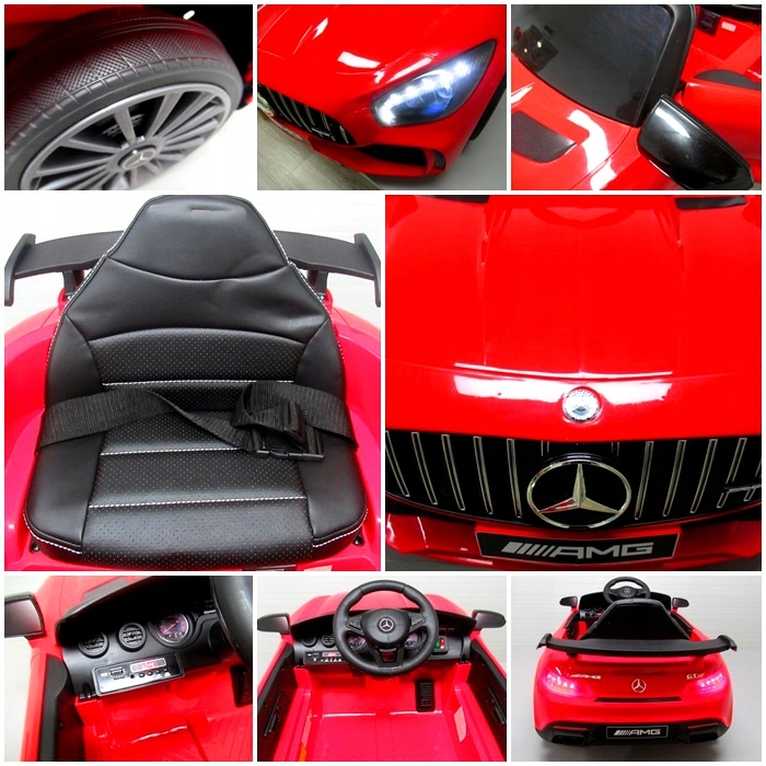 Masinuta Electrica Mercedes AMG GTR-S Rosu, 70W - imagine 3