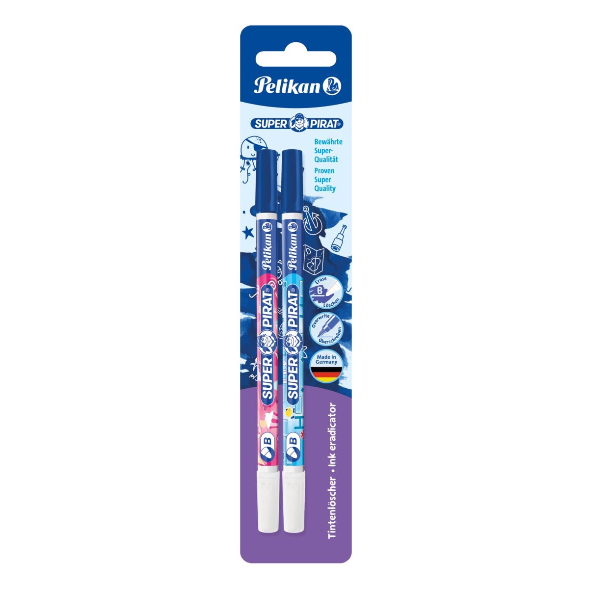 Set 2 Carioci Corectoare Pelikan Super Pirat