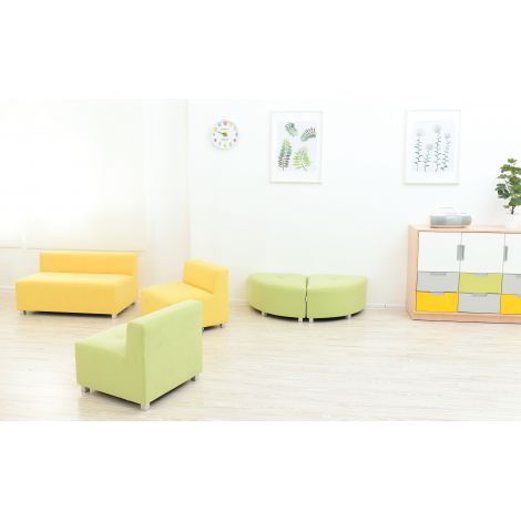 Canapea Flexi Moje Bambino, Galben, Inaltime 35cm - imagine 3
