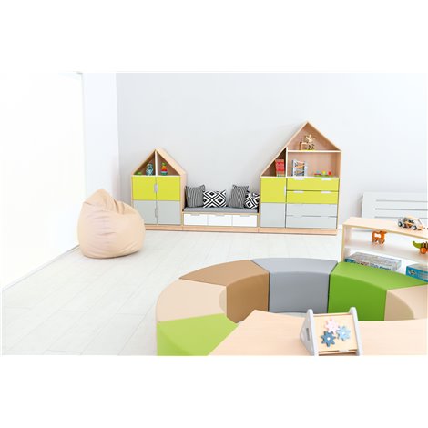 Fotoliu Puf Moje Bambino | Confort Premium, Bej - imagine 2