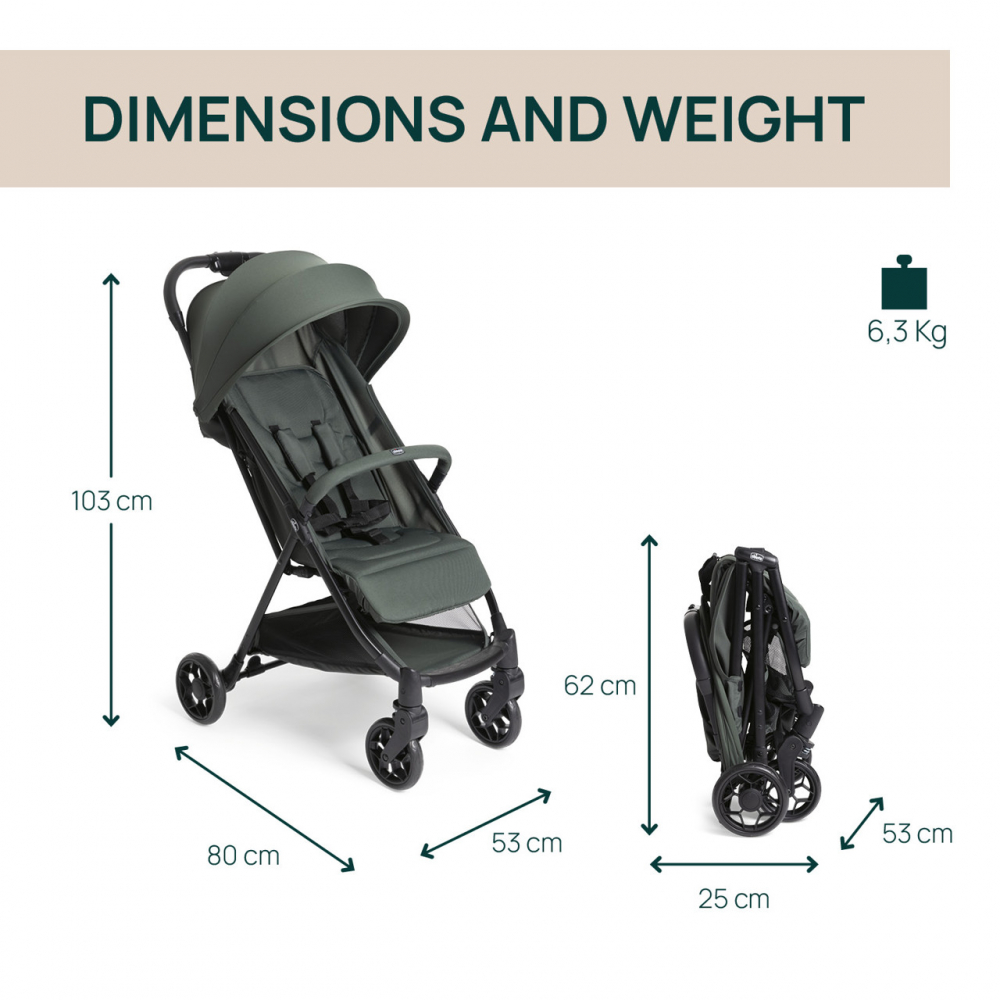 Chicco Urbino EverGreen: Carucior sport 0-22kg - imagine 5