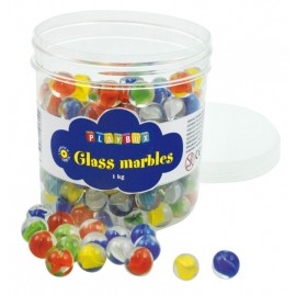 Bile Sticla Colorate Playbox, 150 Buc, Set Mozaic