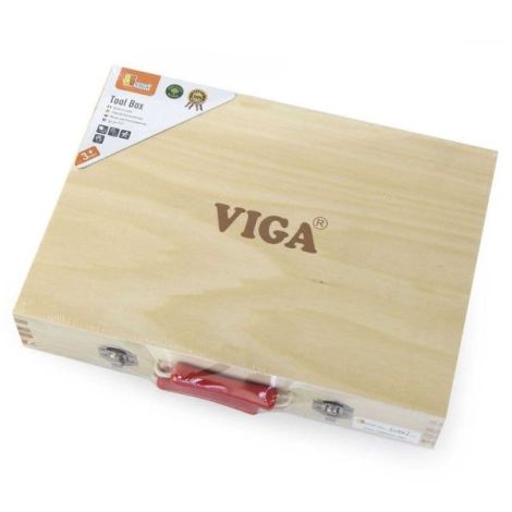 Trusa Scule Lemn Viga Toys - 10 Piese - imagine 3