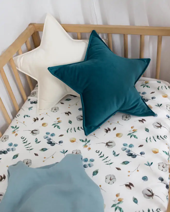 Perna Stea Velvet Babyly Crem | Decorativă și Moale - imagine 4