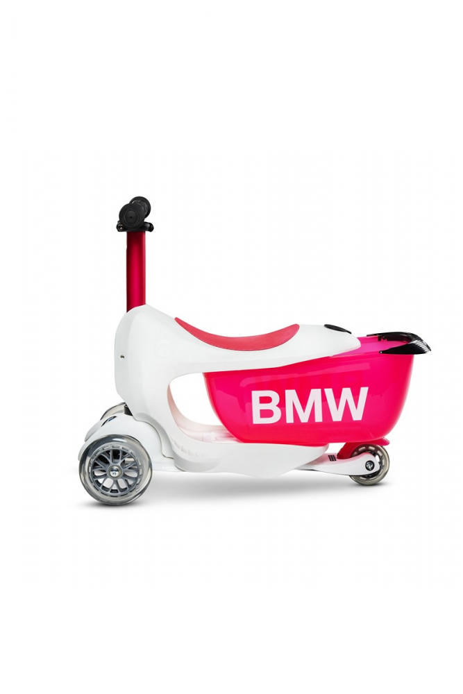 Micro X BMW Kids Trotineta Reglabilă Alb-Zmeură