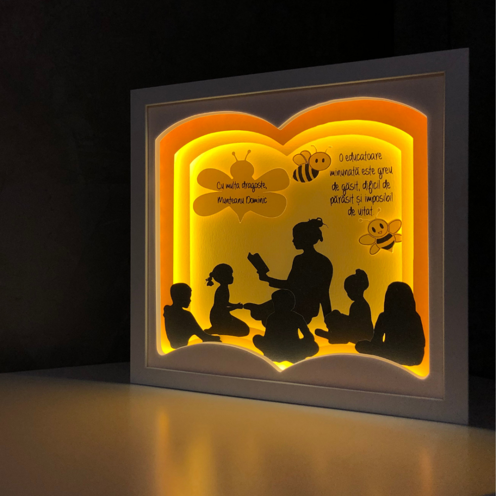 Tablou Luminos Învățătoare Noorhandmade