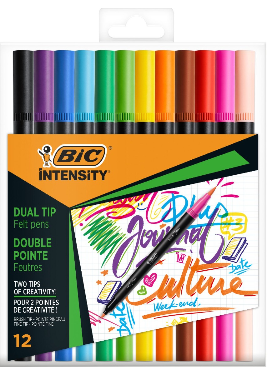 Set 12 Markere Bic Intensity Dual Tip