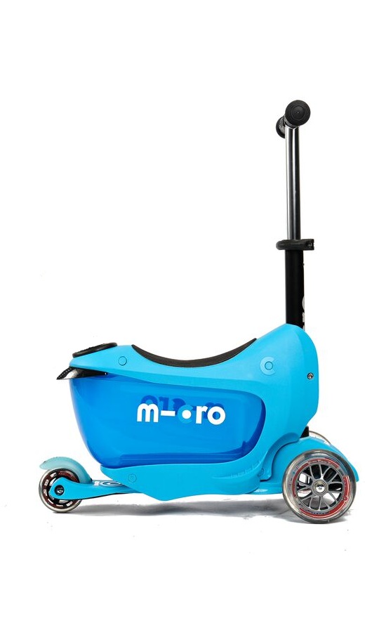 Trotineta Micro Mini2go Deluxe Blue | Cu Scaun și Depozitare - imagine 6