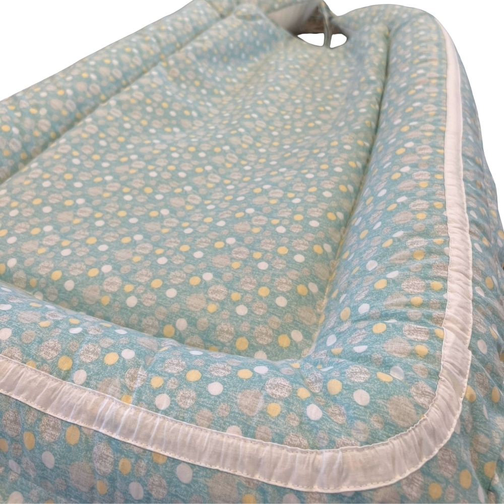 Baby Nest Bubble Blue | Culcus Bebelus Reversibil 100x60 cm