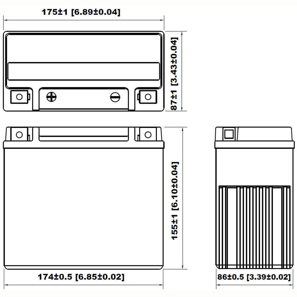 Acumulator Moto GEL 12V 20Ah YUCELL YG20-BS