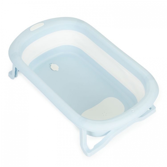 Cadita baie pliabila Ecotoys Gri, cu dop scurgere - imagine 2