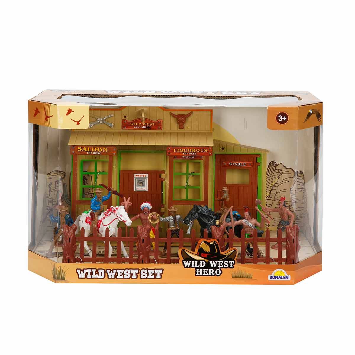 Set Joacă Cowboy Wild West Hero, 7 Figurine