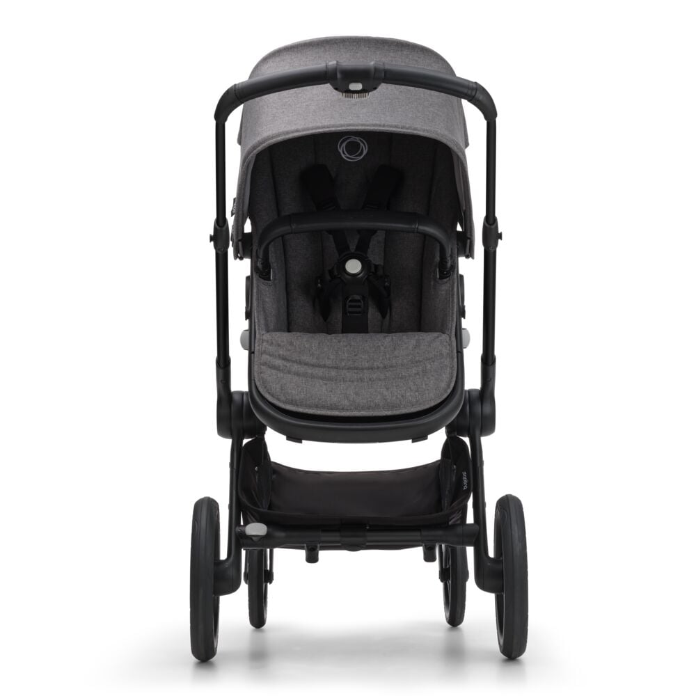 Carucior 2 in 1 Bugaboo Fox 5 Black Grey Melange - imagine 6