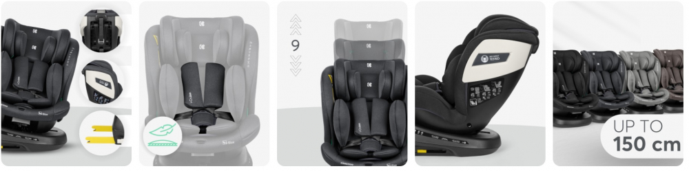 Scaun Auto KikkaBoo I-Cruze ISOFIX, 40-150cm