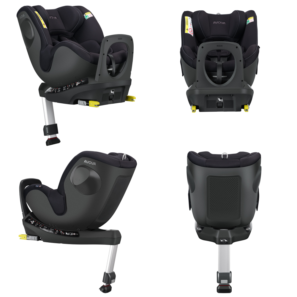 Scaun Auto Avova Sperber-Fix i-Size, Negru, Siguranta Premium - imagine 4