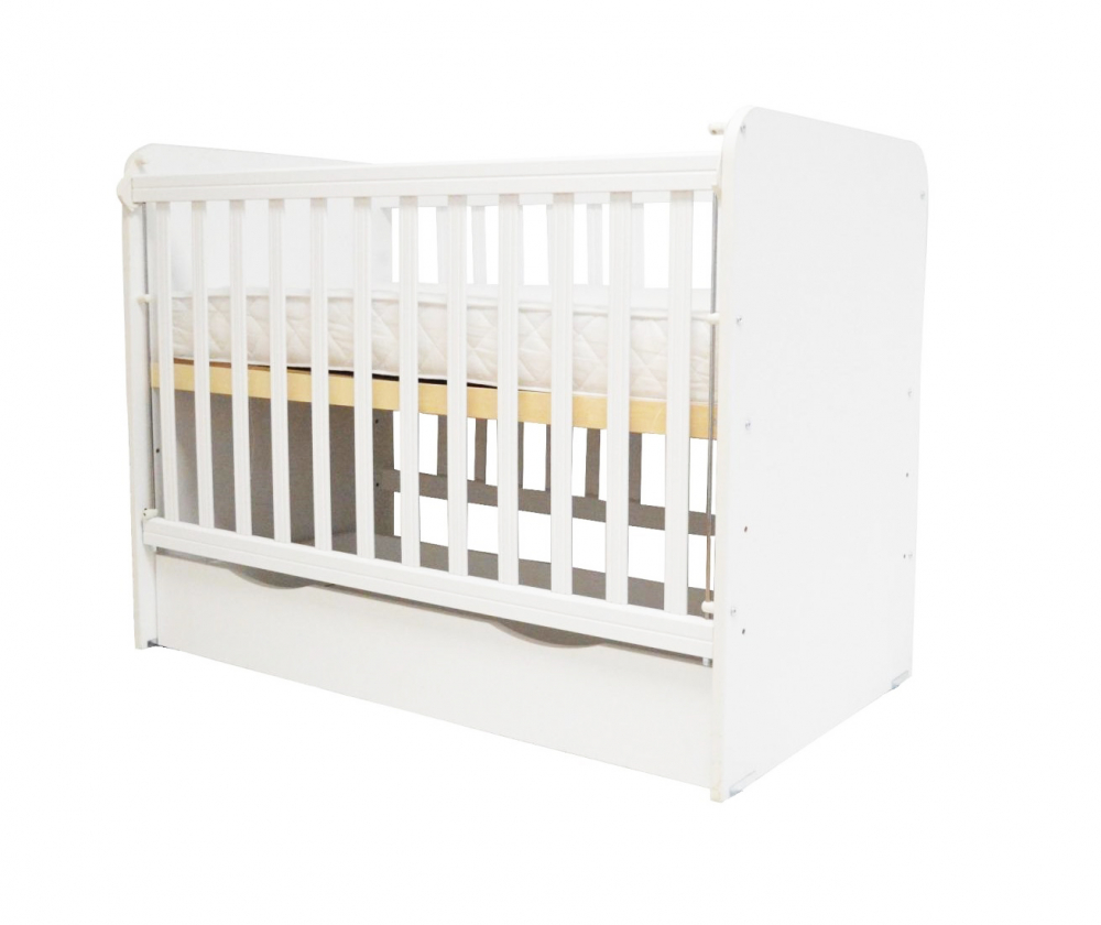 Patut Lemn Nichiduta Stefani Vip White, cu Sertar