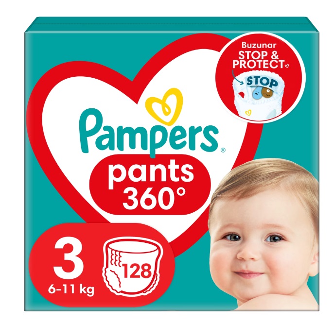 Scutece Pampers Pants M3, 128 buc | Ușor de Folosit - imagine 8