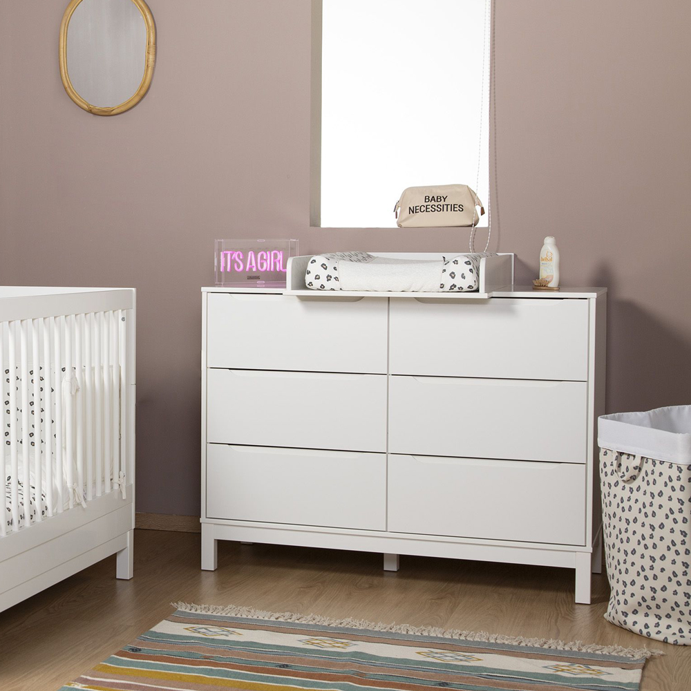 Comoda Childhome Jota Alb cu Masa de Infasat - imagine 2