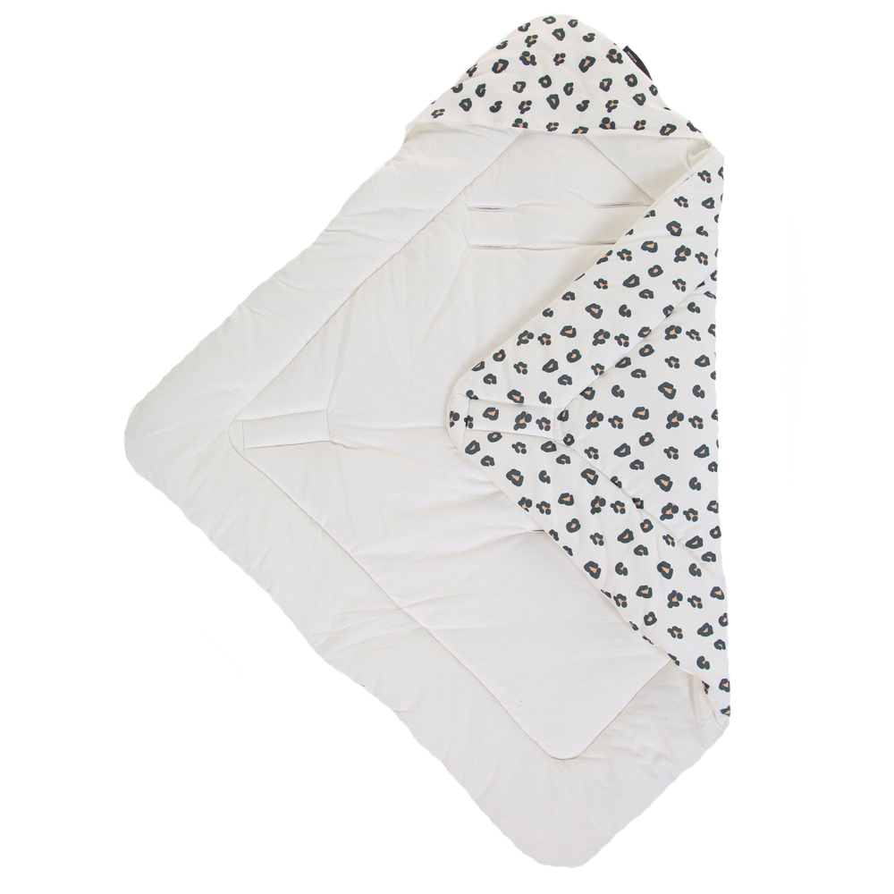 Paturica infasat Childhome Leopard, 75x75 cm - imagine 3
