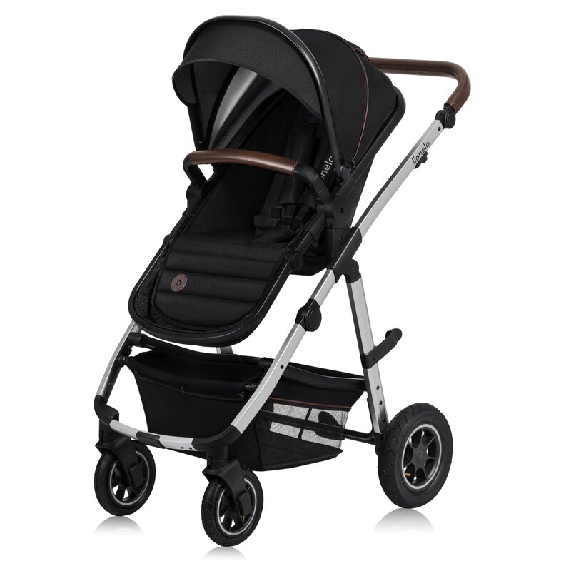 Carucior 3 in 1 Lionelo Amber, Aluminiu, Negru - imagine 3