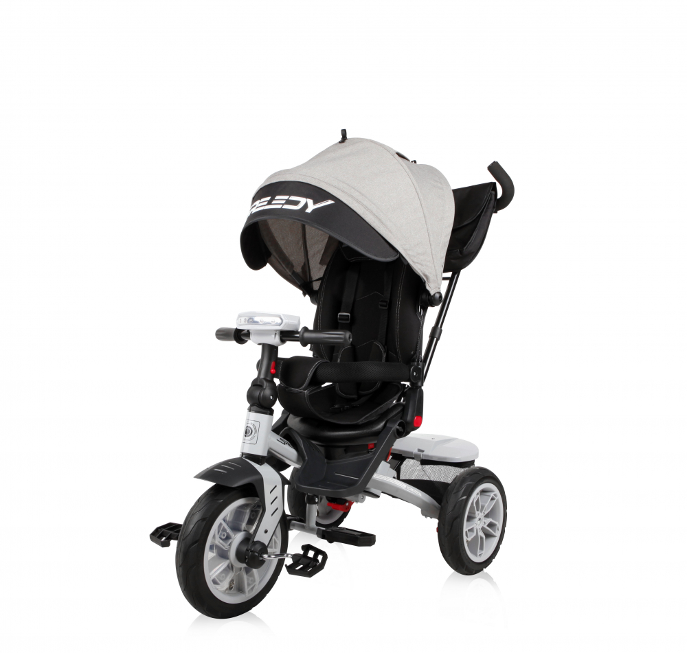 Tricicleta Lorelli Speedy Air 4 în 1, Gri-Negru