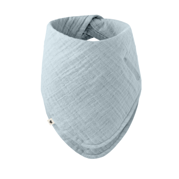 Bavetică Bandana Bibs Baby Blue cu Buzunar Suzetă - imagine 4