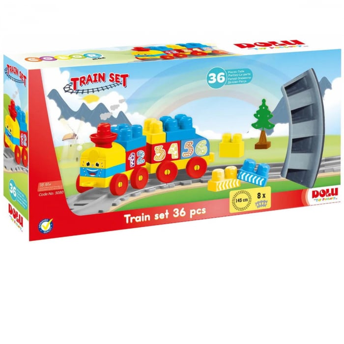 Set Dolu constructii trenulet 36 piese