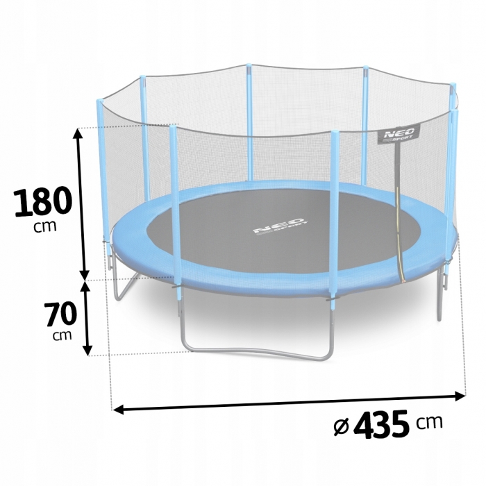 Trambulina Neo-Sport 435 cm cu plasa exterioara