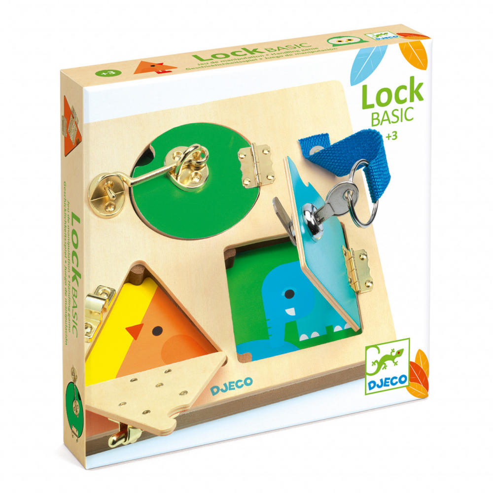 Plansa Educativa Djeco Lock Basic, +3 ani