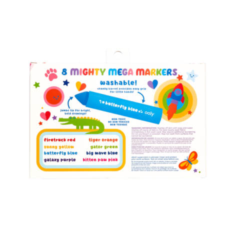 Carioci Ooly Mighty Mega, Set 8 Culori Lavabile - imagine 7