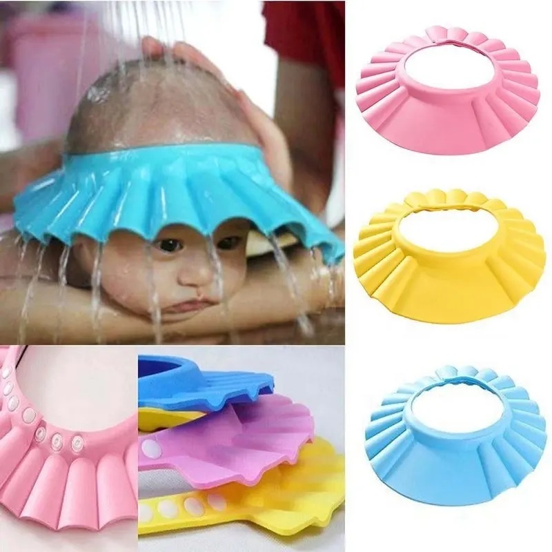 Aparatoare șampon Little Mom Happy Bath Blue, reglabilă - imagine 3