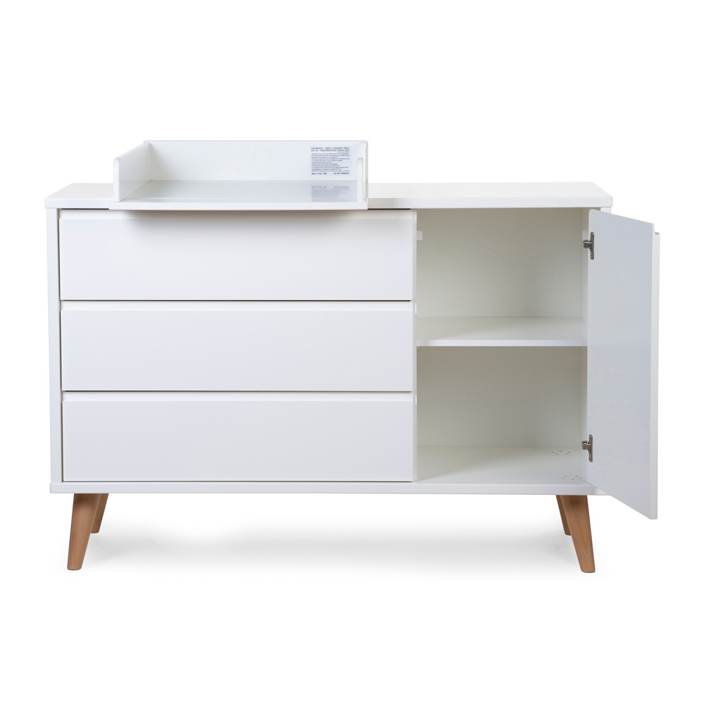 Comoda Childhome Retro Rio Alb cu Masa de Infasat - imagine 2