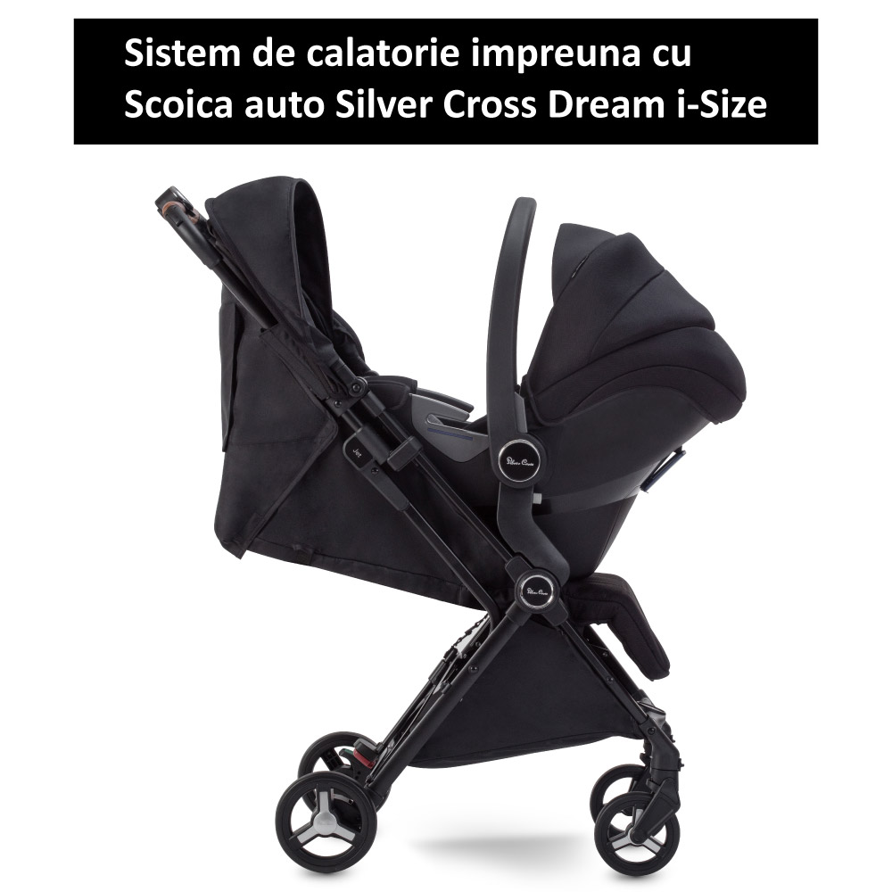 Silver Cross Jet 3 Black: Cărucior Ultra-Compact 5.9kg - imagine 4