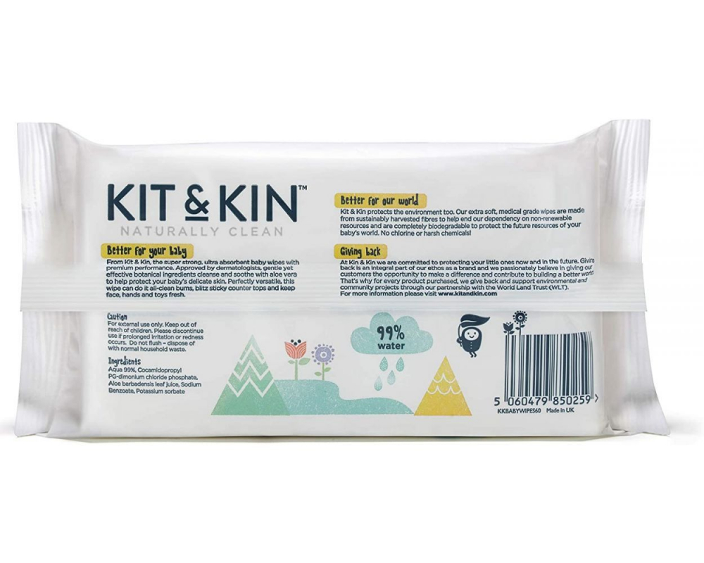 KitKin Servetele Umede Biodegradabile 600 buc - imagine 2