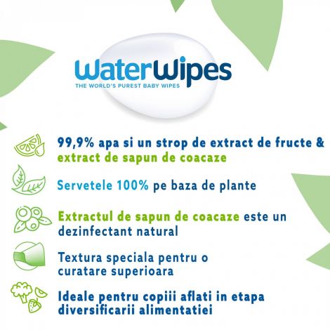 WaterWipes Soapberry 60 buc Servetele Biodegradabile - imagine 4