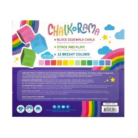 Ooly Chalk-O-Rama 12 Cuburi Creta Lavabila - imagine 8