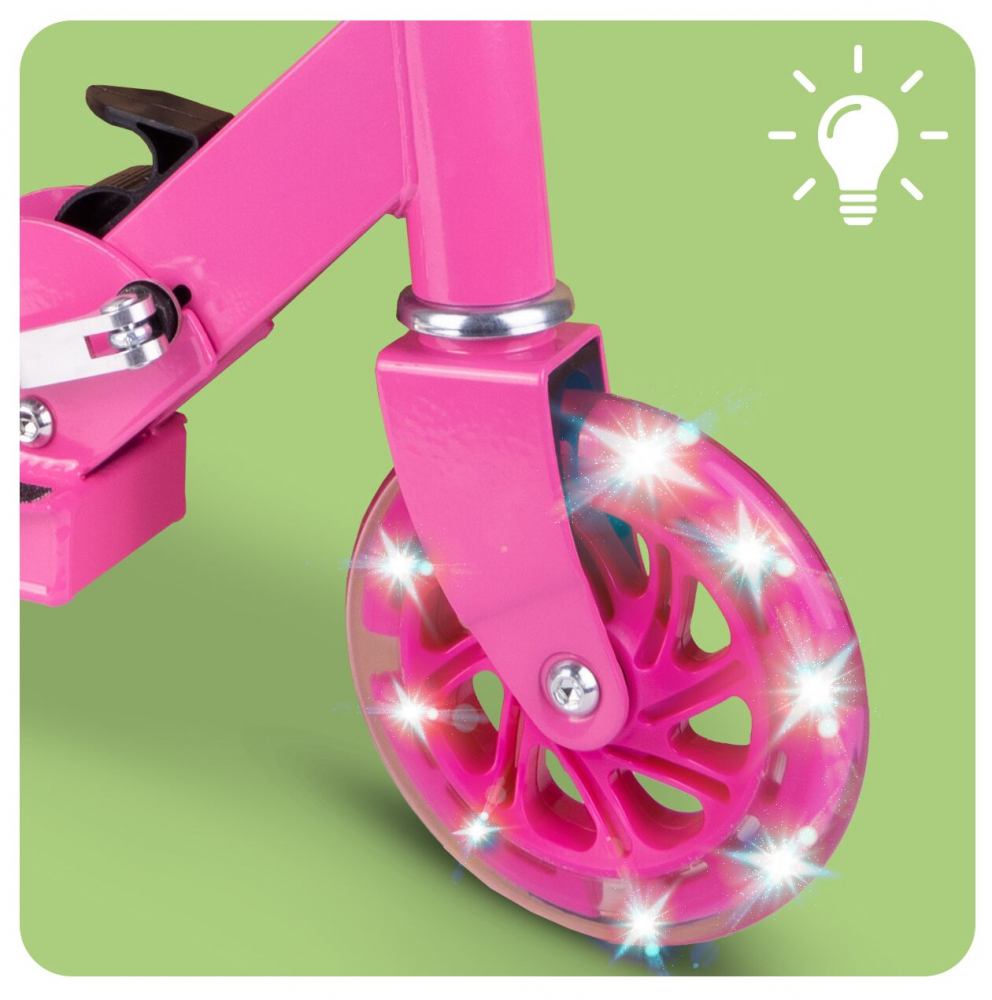 Trotineta Malplay Pliabilă cu LED GreyPink - imagine 2