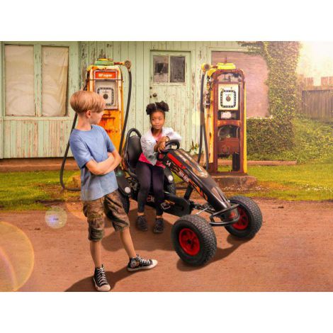 Kart Hot Rod BF1 Dino - Negru, Frână Pedale - imagine 5