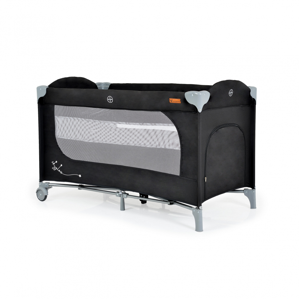 Pătuț Cangaroo SkyGlow Black 2in1 Pliabil - imagine 3