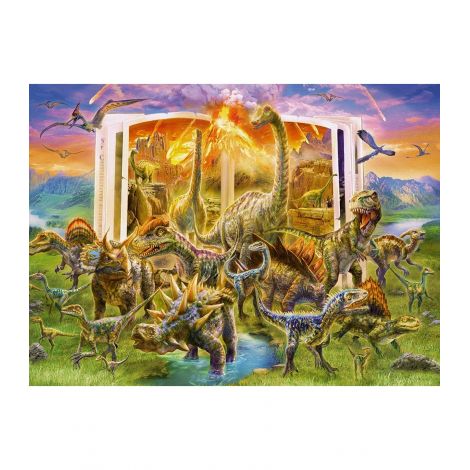 Puzzle Cartea Dinozaurilor, 300 piese, Ravensburger - imagine 2