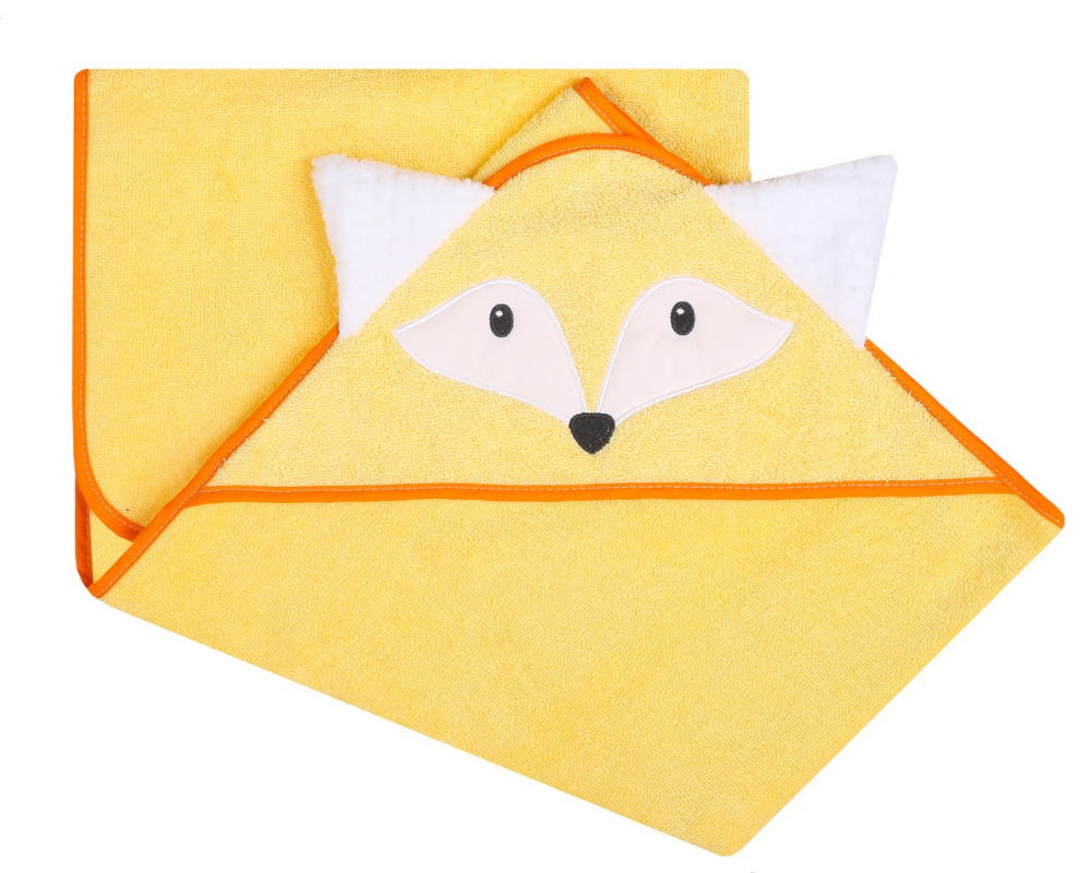 Prosop baie cu gluga Yellow Fox Duetbaby