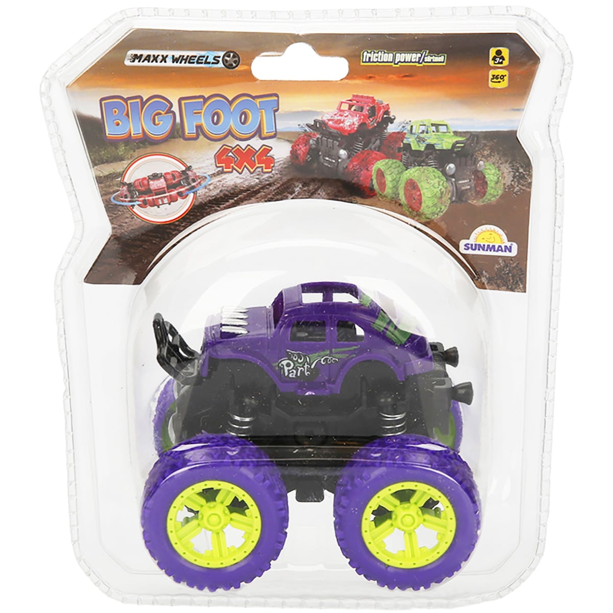 Masina Big Foot 4x4 Maxx Wheels Mov, cu Frictiune