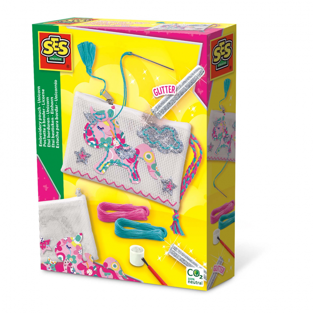 Set DIY Geantă Unicorn Ses Creative Brodat